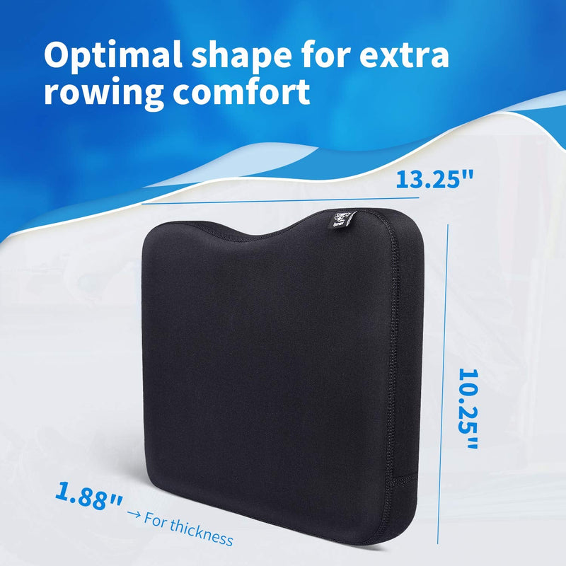 Hornet Watersports Memory Foam Cushion Made for Concept 2 Rowing Machine Black - BeesActive Australia