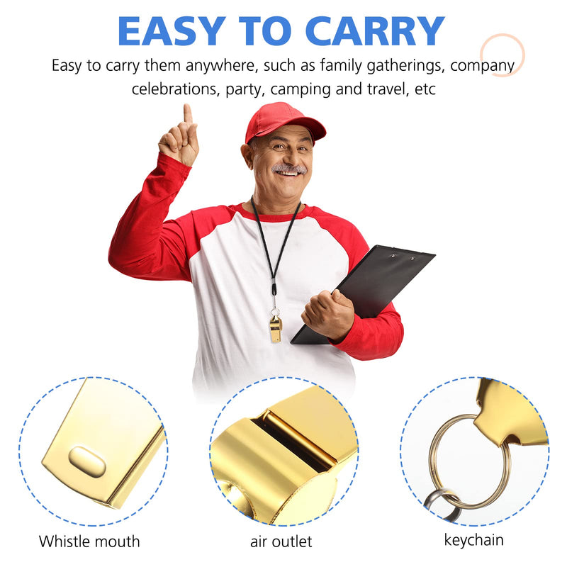 Meooeck 24 Pieces Stainless Steel Sports Whistles Loud Metal Whistle with Lanyards Metal Loud Whistle for Referees Coaches Officials Police Football Basketball Soccer Hockey, 3 Colors - BeesActive Australia