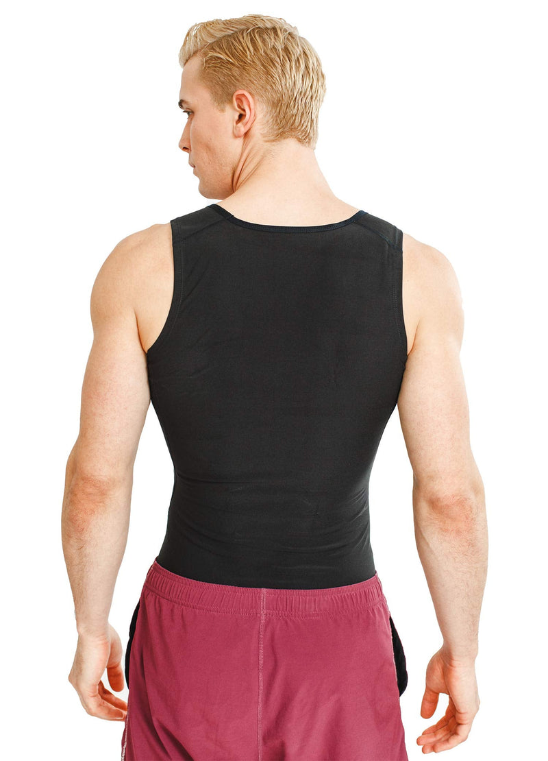 Sweat Shaper Men’s Premium Slimming Shapewear Workout Sauna Tank Top Vest Large-X-Large Black - BeesActive Australia