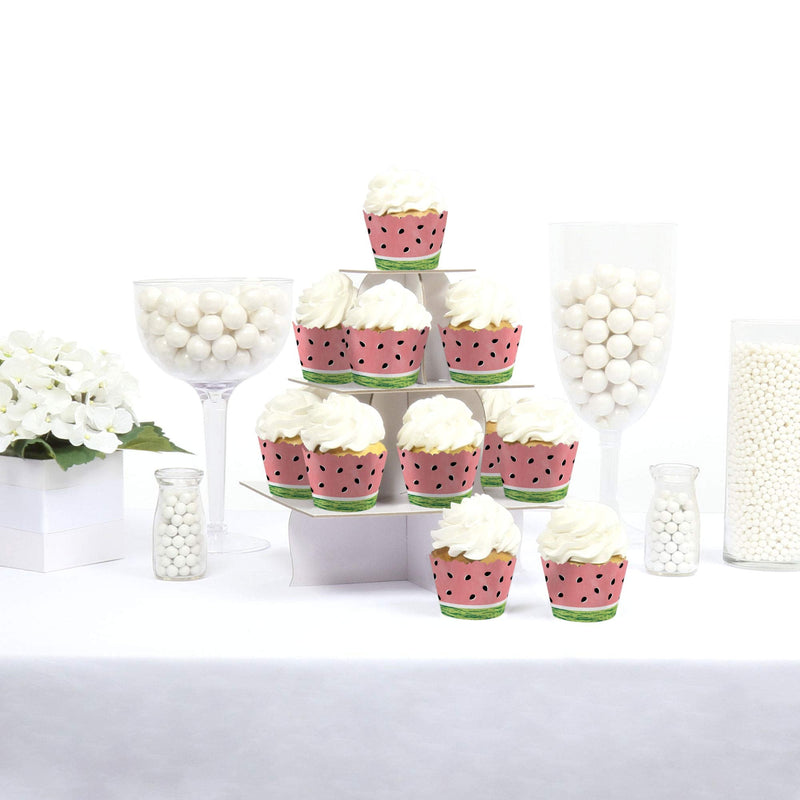 Big Dot of Happiness Sweet Watermelon - Fruit Party Decorations - Party Cupcake Wrappers - Set of 12 - BeesActive Australia