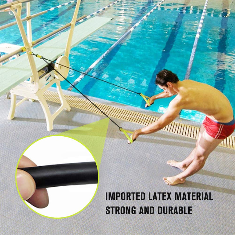 Upneargo Dryland Powercord with Paddles,Swimming Arm Strength Trainer, Professional Freestyle Swimming Resistance Exercise Bands Set - BeesActive Australia
