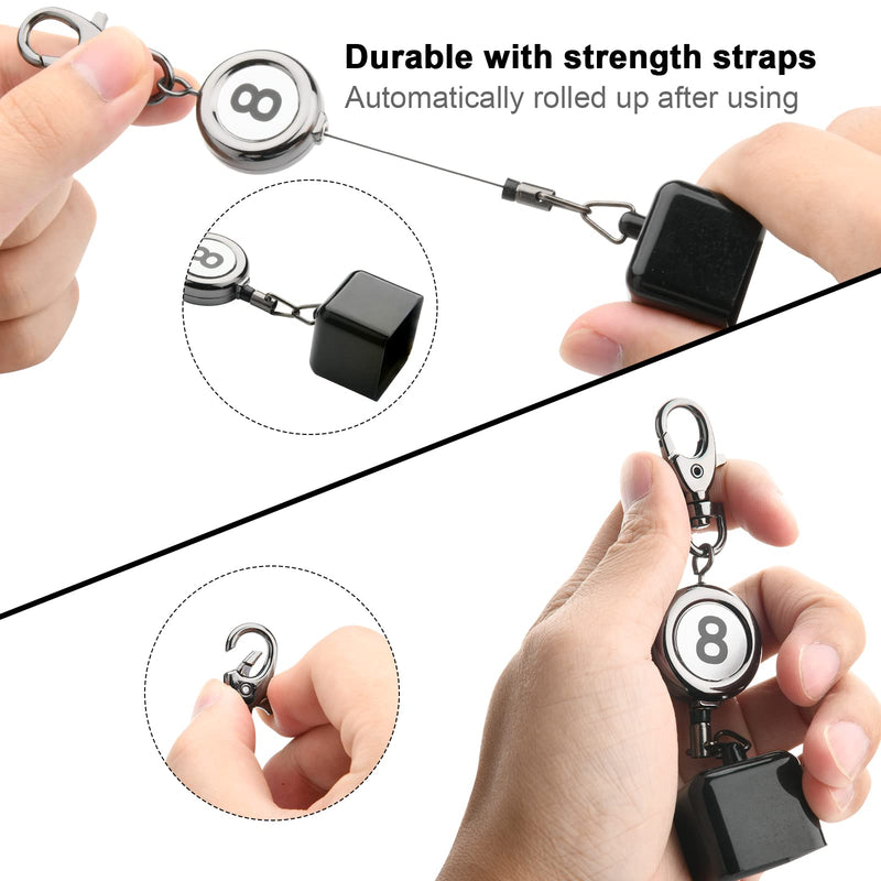 Cosmos Pool Chalk Holder Billiard Chalk Pocket Pool Cue Chalk Bag Belt Clip Retractable Key Ring Billiard Snooker Accessories - BeesActive Australia