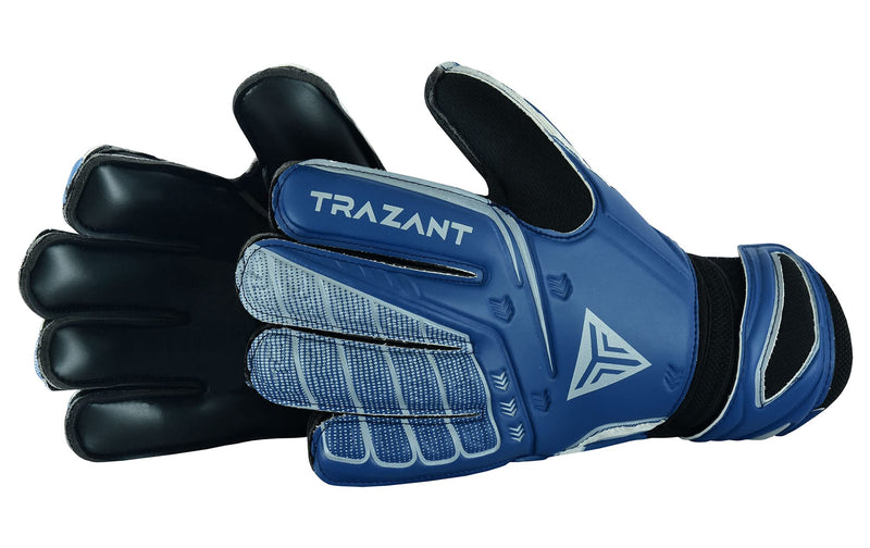 Goalkeeper, Soccer Goalie Gloves with 3mm Latex Palm for Better Grip and Fingersaves for Ultimate Protection of Fingers Blue 8 - BeesActive Australia