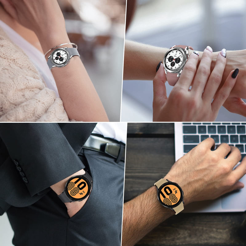 ORIbox 20mm Watch Bands Compatible for Watch Bands,Samsung Galaxy Watch 4 Band,Galaxy Watch Active 2 Bands, Galaxy Watch 4, Galaxy Watch 3 41mm,Galaxy Watch 42mm,Business Thin Wristband for Men Women Milan silver For Other 20MM - BeesActive Australia