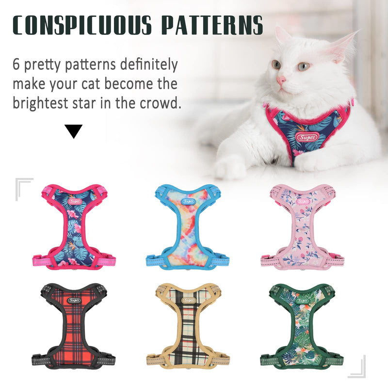 Supet Cat Harness and Leash Escape Proof for Walking, Adjustable Cat Vest Harness and Leash Set for Large and Small Kittens Dogs Green S (chest: 13-18.5") - BeesActive Australia