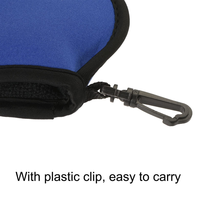 MECCANIXITY Golf Ball Cleaner Pouch Pocket Washer Bag with Clips Blue - BeesActive Australia