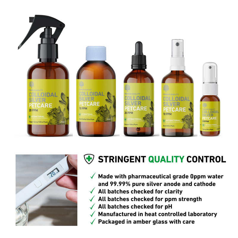 Nature's Greatest Secret Premium Quality Antibacterial Colloidal Silver Petcare 10ppm Bottle 500ml - BeesActive Australia