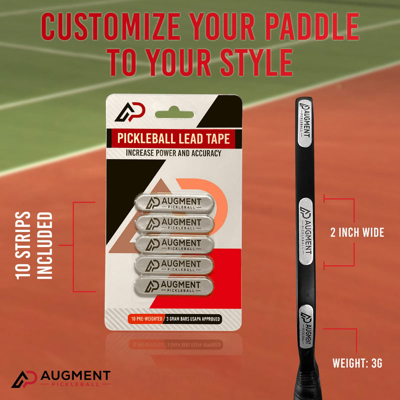 Pickleball Lead Tape - Preweighted 3g Bars to Increase Power and Swing Speed - Perfect Pickleball Accessory for Practice and Play - BeesActive Australia