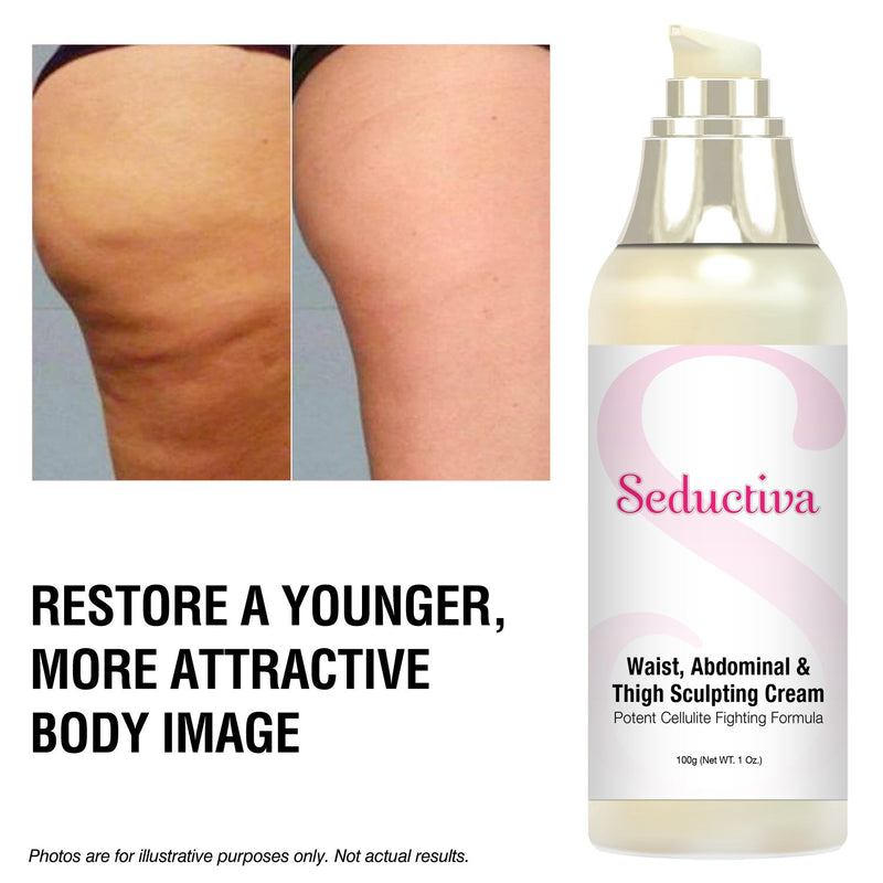 Seductiva Waist, Abdominal & Thigh Sculpting Cream - Potent Cellulite Fighting Formula - Body Slimming & Firming - BeesActive Australia