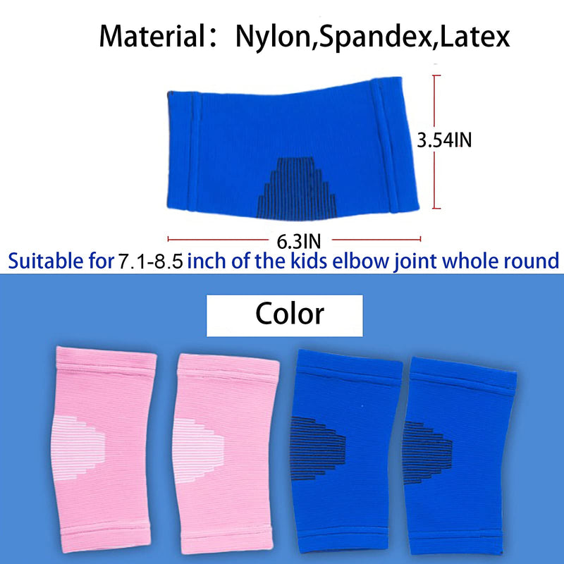Xingbo Kids Arm Guard,Compression Elbow Pads,Children Elbow Sleeves,Elbow Protection for Cycling Sports Basketball Volleyball(1 PAIR) (Blue) Blue - BeesActive Australia