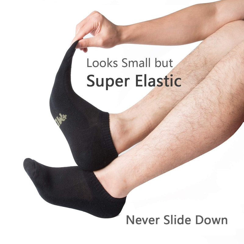 +MD Ultra Soft Athletic Bamboo Socks for Women and Men with Cushioned Sole No Show Casual Socks 10-13 White(6pairs) - BeesActive Australia