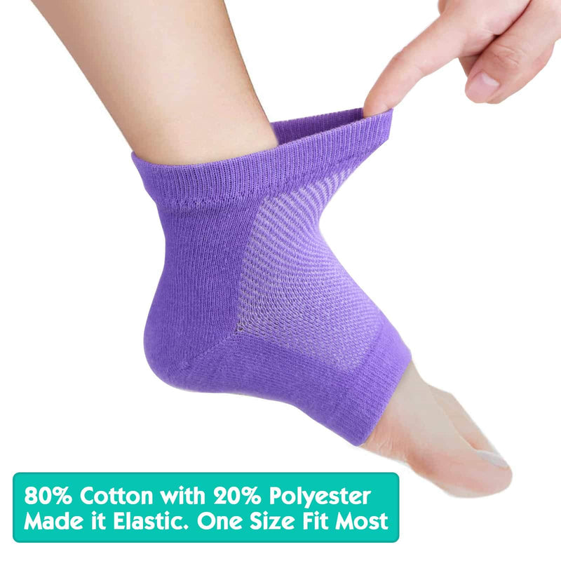 Selizo 6 Pairs Heel Moisturizing Socks Open Toe Socks Cracked Gel Heel Socks Foot Toeless Heel Repair Socks for Women Dry Hard Cracked Feet, 6 Colors - BeesActive Australia