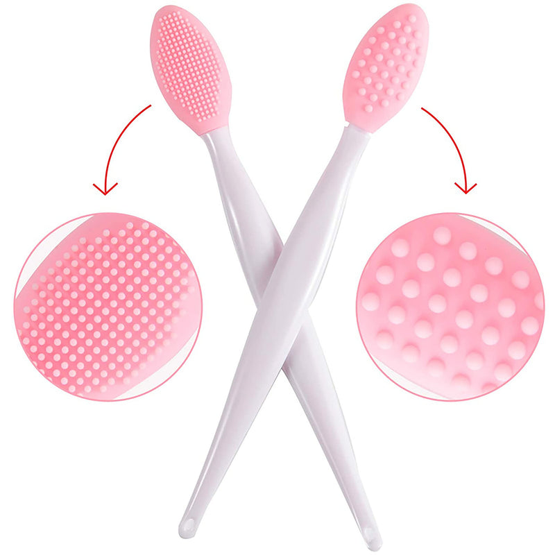 10 Pieces Lip Scrub Brush Silicone Exfoliating Colorful Lip Scrubber Double-Sided Soft Lip Brush for Lip Skin Smoothing Cleaning Lip Makeup Tools - BeesActive Australia