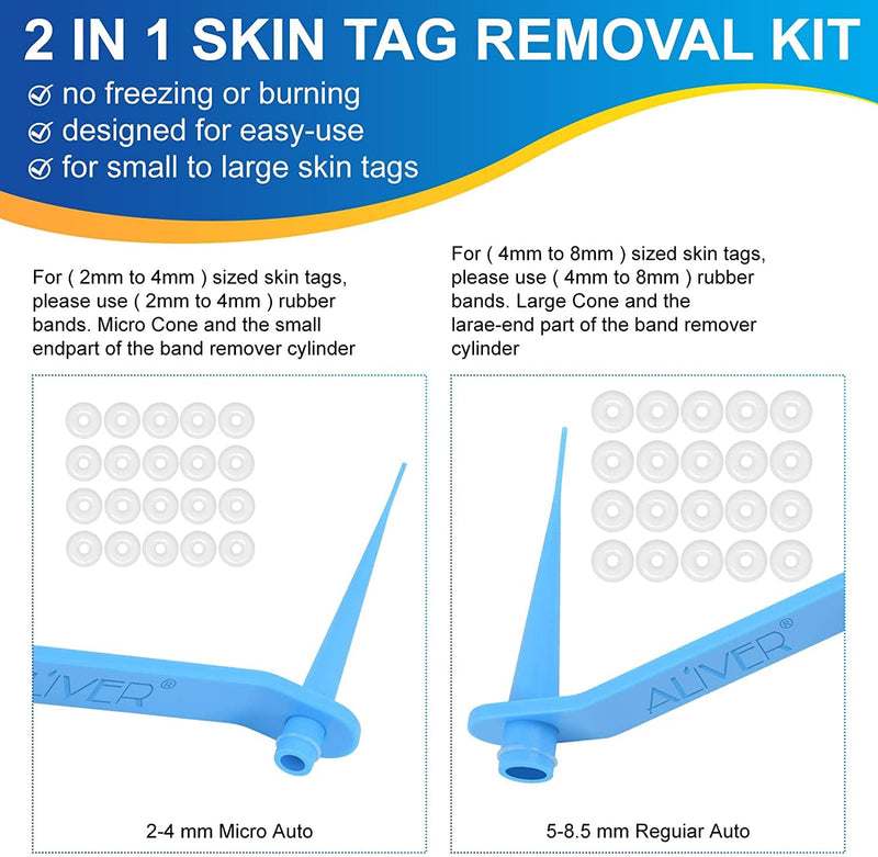 Skin Tag Remover Kit, (2mm to 7mm) Skin Tag & Moles Removal Kit, Painless Skin Tag Mole Wart Removal Kit for All Body Parts (A) A - BeesActive Australia