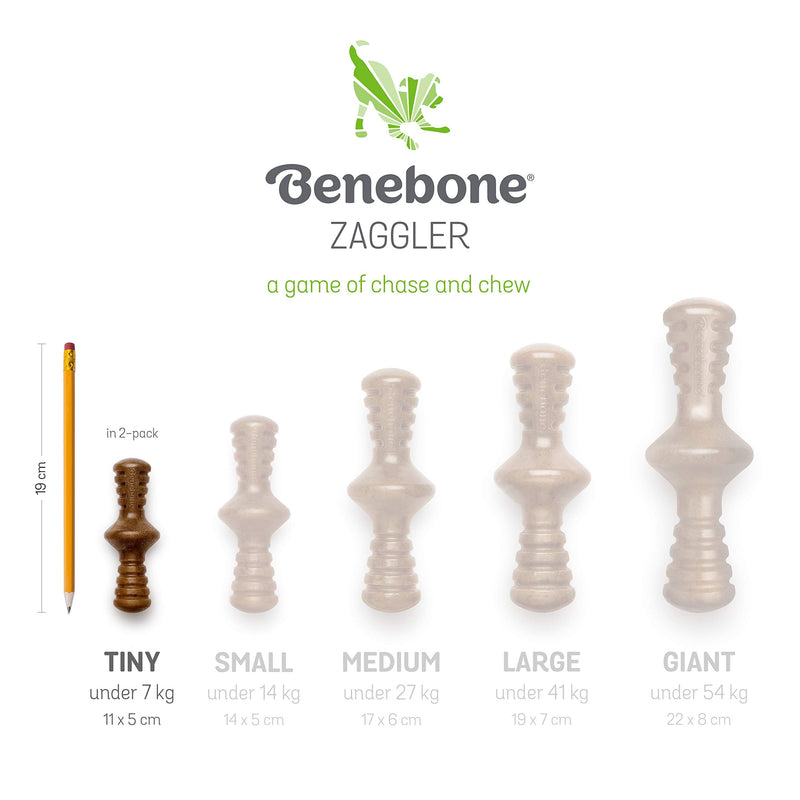 Benebone Tiny 2-Pack Durable Dog Chew Toys, Real Bacon, Real Maplewood, Made in USA REAL Bacon/REAL Maple Wood Extra Small - BeesActive Australia