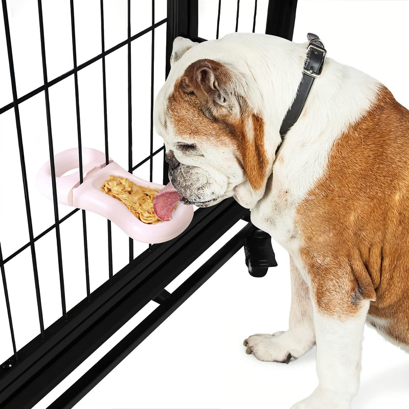 derYEP Dog Groov Training Toy for Crate Training Dog Peanut Butter Toy Dog Slow Feeder Dog Treat Dispenser Dog Training aid Pink - BeesActive Australia