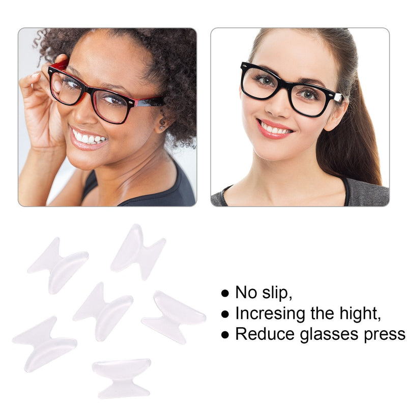 Frienda 10 Pairs 1.8 mm Eyeglass Nose Pads Anti-slip Adhesive Soft Silicone Eyeglass Nose Pads for Eyeglass Sunglasses Spectacles (Transparent) - BeesActive Australia