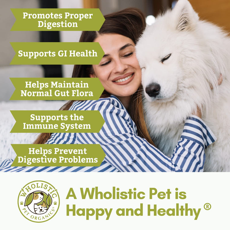 Wholistic Pet Organics Digest-All: Dog Digestive Supplement - Digestive Support for Cats - Digestive Enzyme Powder for Diarrhea, Constipation, Gas, Allergy Symptoms and Immune Health - 4 Oz - BeesActive Australia