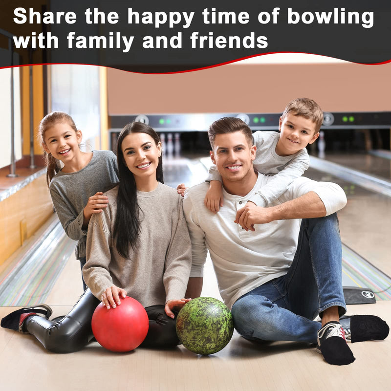 Zhanmai Bowling Shoe Covers 2 Pairs Black Bowling Shoes Slider Bowling Accessories for Women and Men - BeesActive Australia