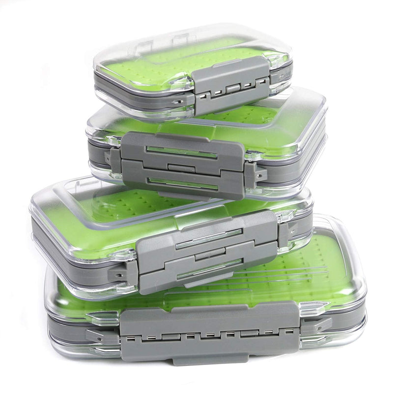 M MAXIMUMCATCH Maxcatch Fly Fishing Box Two-Sided Waterproof Easy Grip Foam Jig Fly Box Multiple Sizes Silicone Insert Large-5.9''x 3.8''x 1.77'' - BeesActive Australia