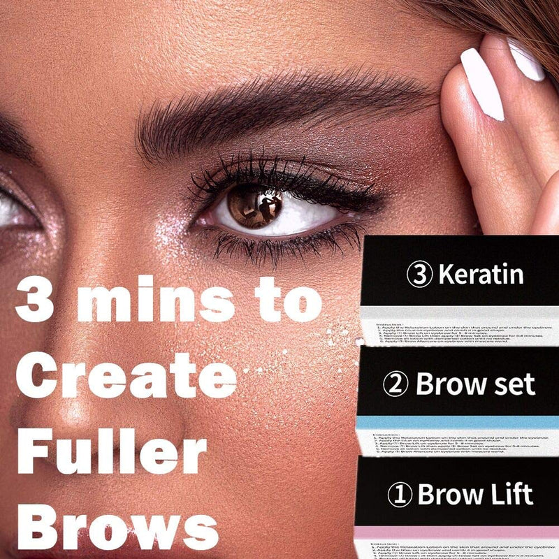 Libeauty 3 Minute Brow Lamination Kit，Eyebrow Lift Kit, Brow Lift For Trendy Fuller Brow Look Professional Or DIY Brow Lifting With Eyebrow lamination Brushes Eyebrow Perm Tool 28 Piece set - BeesActive Australia