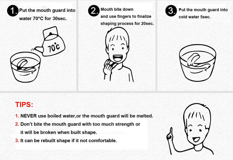 [AUSTRALIA] - Zooshine 4 Sets Moldable Mouth Guards Box Package for Basketball,Boxing,Taekwondo,Football,Kickboxing - BPA Free Medical Silicone Material Multi-color 