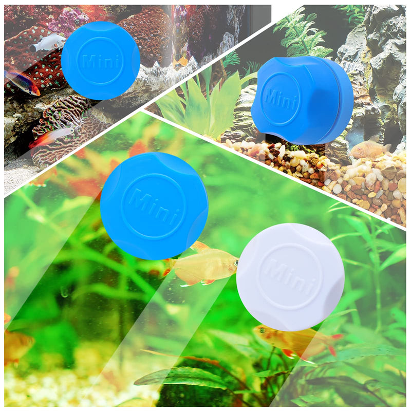 lychee Mini Magnetic Algae Scraper Fish Tank Glass Scrubber, Aquarium Cleaning Brush Blue - BeesActive Australia