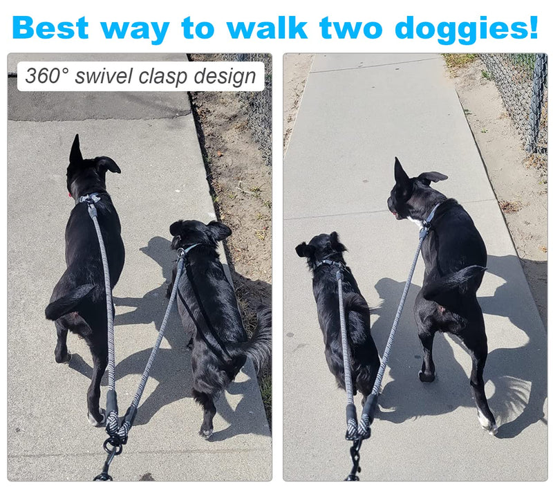 Mycicy 15FT Long Rope Leash+Double Dog Leash Coupler - BeesActive Australia