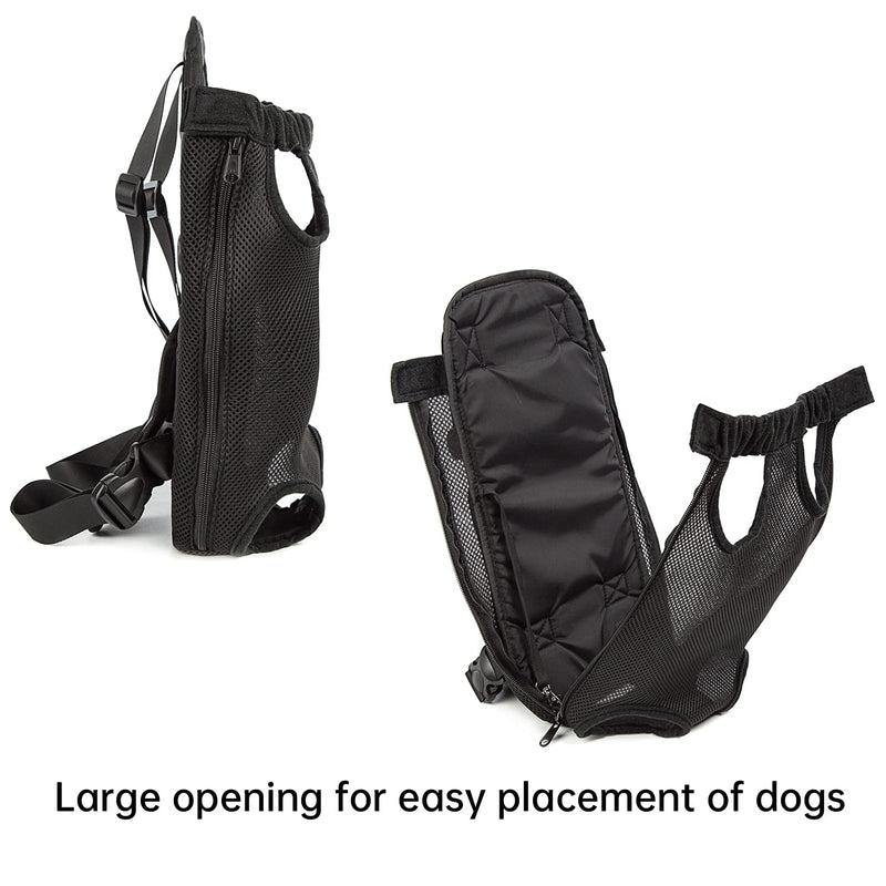 Fanfaree Dog Carrier Backpack Legs Out Adjustable Pet Cat Front Backpack Carrier Travel Bag for Traveling Hiking Camping for Small Medium Dogs Cats Puppies Large Black - BeesActive Australia