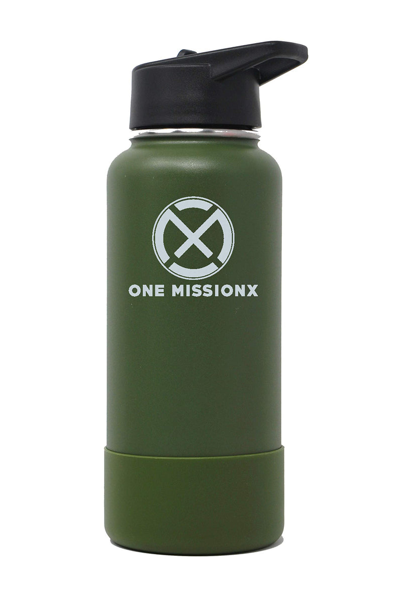 One MissionX Protective Silicone Sleeve Compatible with 12 oz - 40 oz Hydro Flask Water Bottles, Anti-Slip Bottom Boot Cover Accessories, BPA Free Army Green Fits 32 oz and 40 oz Bottles - BeesActive Australia