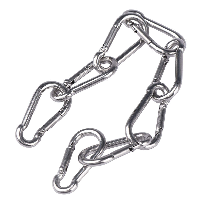 304 Stainless Steel Spring Snap Hook Carabiner Clips 1.57" for Quick Link for Camping Hiking Traveling Fishing Keychain (8-Pack) - BeesActive Australia