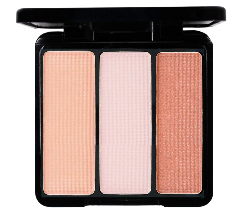 EVE PEARL Blush Trio Blush Palette Long Lasting Skincare Makeup And Dual 204 Fan Highlighter Hypoallergenic Brush Set Make up Kit- Sweet Cheeks - BeesActive Australia