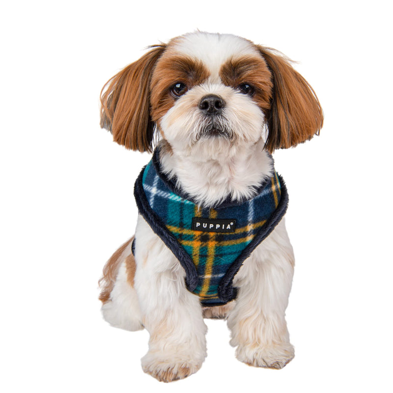 Puppia Winter Dog Harness Over-The-Head No Pull Cold Weather No Choke Warm Fleece Walking Training Adjustable for Small & Medium Dog NAVY _NORMAN Large - BeesActive Australia