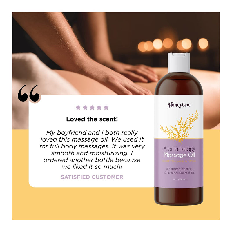 Aromatherapy Massage Oil for Massage Therapy with Pure Almond Oil for Skin Enhanced with Relaxing Lavender Essential Oil for Skin Care - Natural Body Moisturizer for Dry Skin and Scented Body Oil Calming Lavender - BeesActive Australia