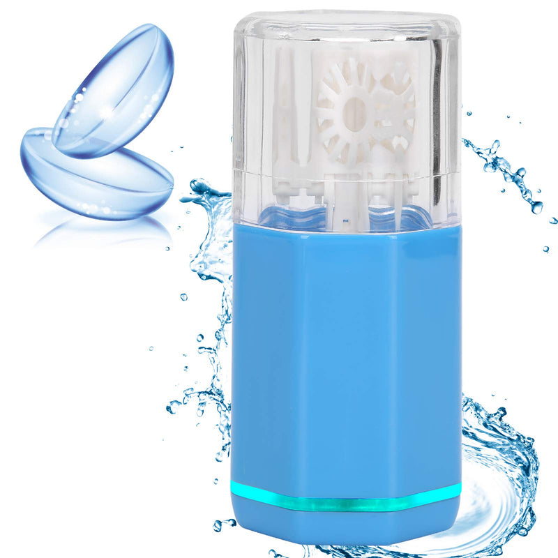 Contact Lens Washer, Ultrasonic Automatic Contact Lens Cleaner, Portable Contact Lenses Cleaning Tools(Blue) Blue - BeesActive Australia