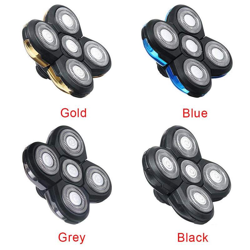 5 Head Shaver Heads, BladeHeads Shaver Replacement for Electric Razor Shaving Bald Tool | Easy Install Head and Face Electric Razor Shaver Head Black - BeesActive Australia