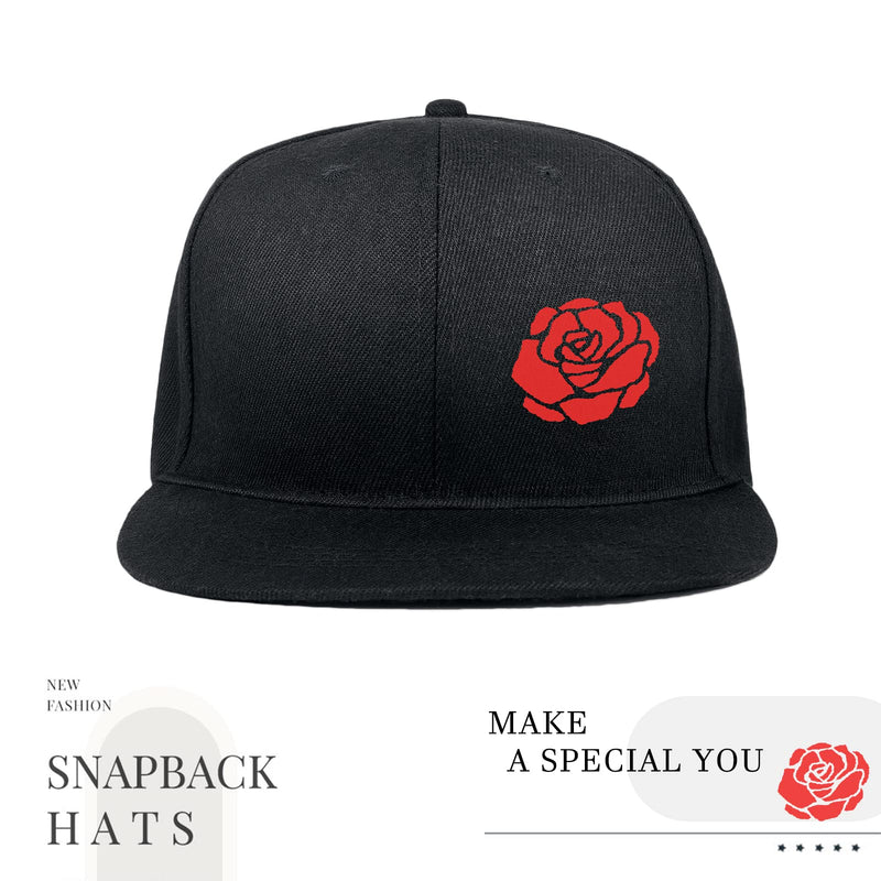 Negi Snapback Hats for Men Flat Bill Black Adjustable Baseball Cap Trucker Dad Hat… Rose - BeesActive Australia