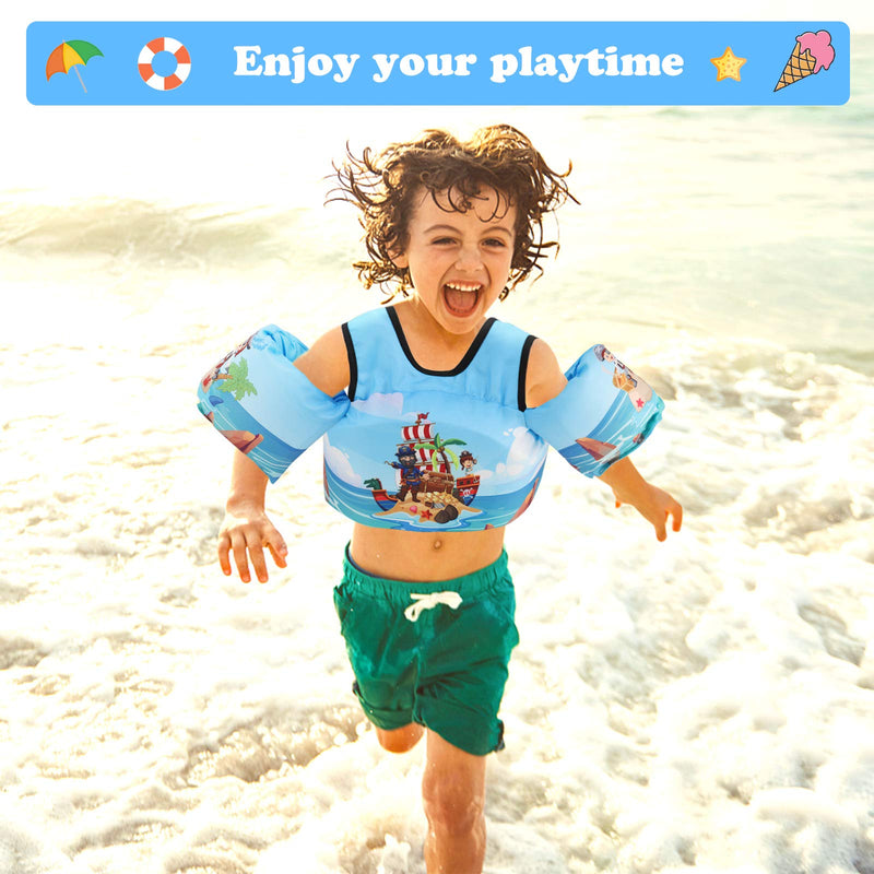 Kids Swim Vest, Jurmikey Toddler Swim Vest Jacket for 30-66 Pounds Boys & Girls, Puddle/Life Floaties for Infant from 2,3,4,5, 6, 7 Years Old, Childrens Training Jumper for Beach Swimming/Pool/Sea Haidao - BeesActive Australia