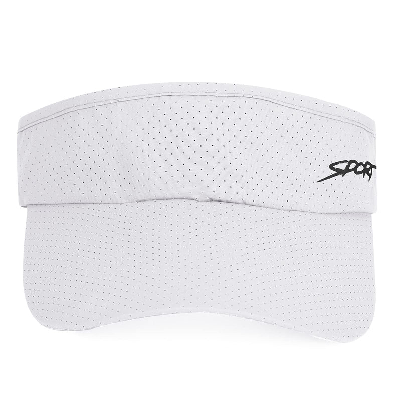 Bltong Sun Sports Visor Hats Women Men, UV Protection Breathable Adjustable Baseball Cap for Beach Golf Running Tennis White - BeesActive Australia