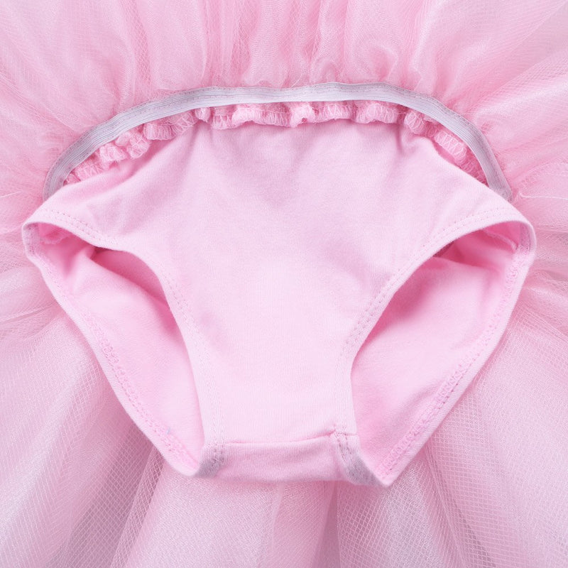 [AUSTRALIA] - TFJH E Little Girls' Sequin Ballet Tutu Dress Kids Flower Strap Athletic Leotard 2-8 Years Large Pink 