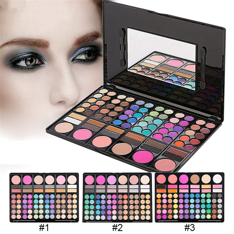 FantasyDay Pro Makeup Gift Set All In One Makeup Palette Cosmetic Contouring Kit 78 Colors Eyeshadow Palette with Blush, Face Powder and Lip Gloss #2 - Ideal Gift for Holiday - BeesActive Australia