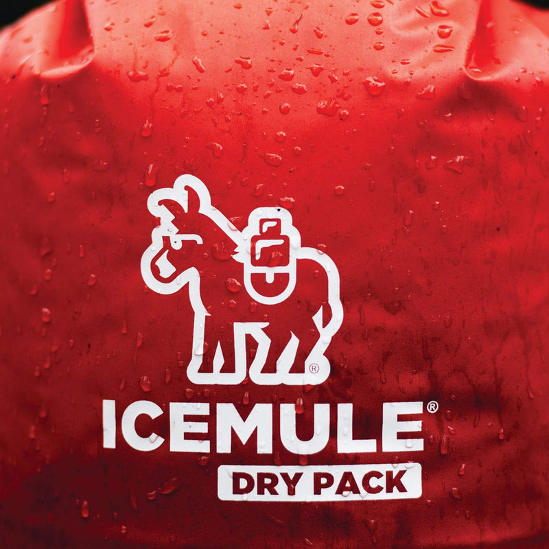 [AUSTRALIA] - IceMule 1300 Pro Dry Pack 10 Liter Outdoor Water Resistant Travel Sized Nylon Camping Food Storage Pouch and Dry Bag, Red 