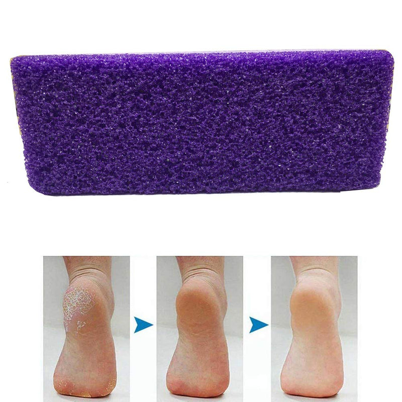 4 Pcs Foot Exfoliator Pedicure Tool Foot Callus Remover Scrubber (Purple) - BeesActive Australia