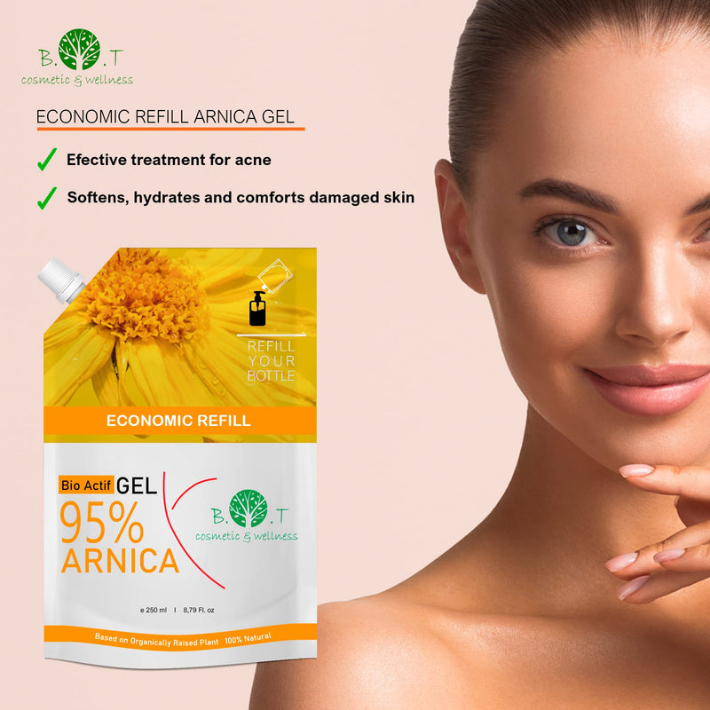 Arnica Montana Gel 90% Concentrate - 100% Natural Plant Extract directly from the Arnica Flower - NOT based on Floral Water - Economy Format 250 ml - BeesActive Australia