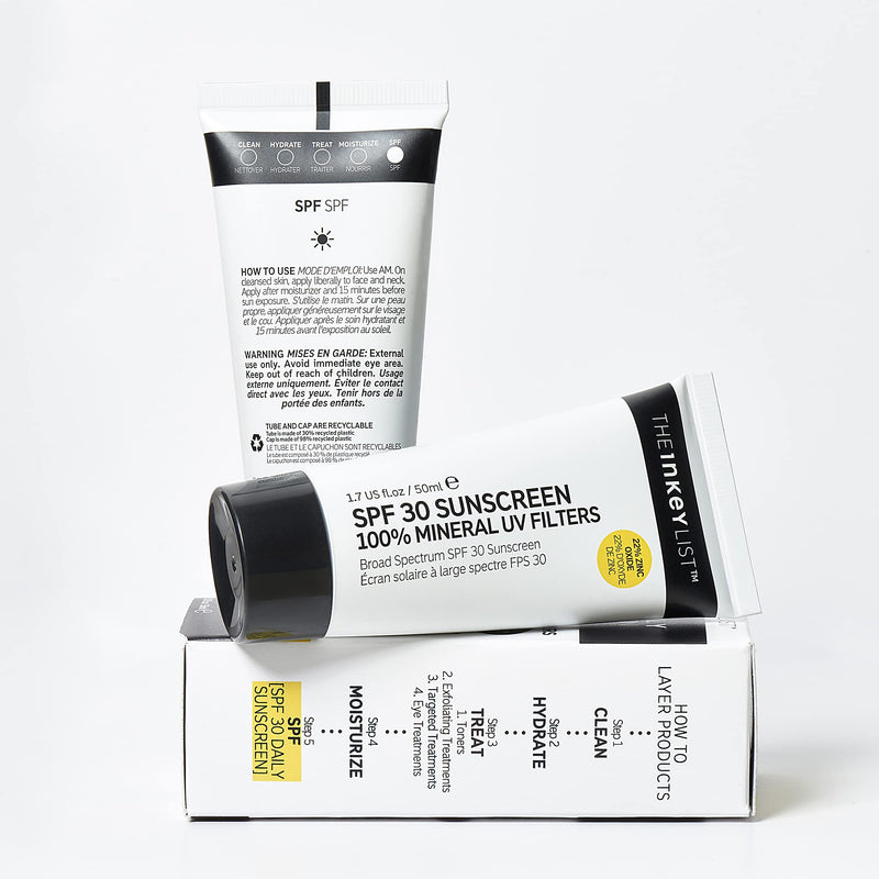 The INKEY List SPF 30 Daily Sunscreen which Offers Broad Spectrum Protection from Both UVA and UVB Rays 50ml - BeesActive Australia