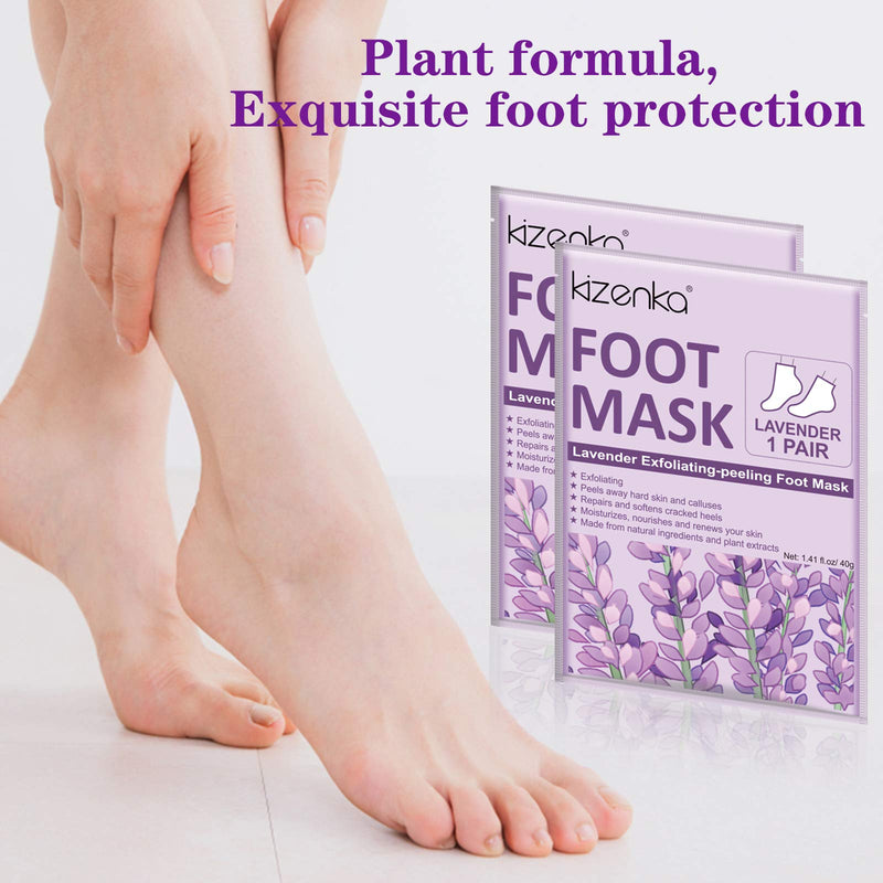 Foot Peel Mask, 3 Packs Exfoliating Foot Mask Lavender Foot Mask Moisturising Socks for Soften Calluses and Remove Hard Skin fits for Men and Women - 3 Pairs - BeesActive Australia