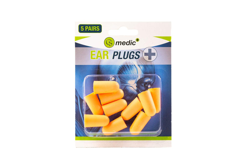 CS Medic Ear Plugs - Soft Foam - Pack of 10 Pairs - Best for Noise Reduction - Work - Sleep - Flying - Concerts - BeesActive Australia
