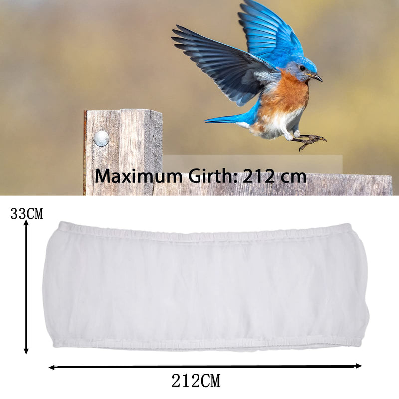 Hakeeta Bird Cage Skirt, Mesh Bird Seed Catcher, Birds Cage Airy Net Cover, Soft Nylon Ventilated Skirt Traps Cage Basket Seed Guard Parrot with Adjustable Drawstring.(Large Size-XL White - BeesActive Australia