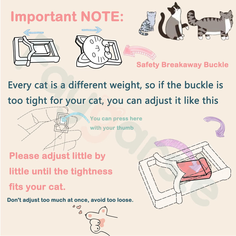 Faygarsle Cotton Safe Breakaway Cat Collars with Bell Daisy Charm Green Orange Pink Blue Kitty Kitten Cute Cat Collars for Girl Cats Female Cats Green&Orange - BeesActive Australia