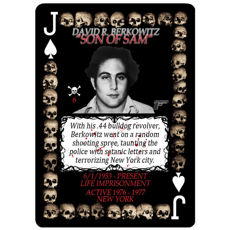 [AUSTRALIA] - Serial Killer Cards 54 Unique American Serial Killer Playing Cards 